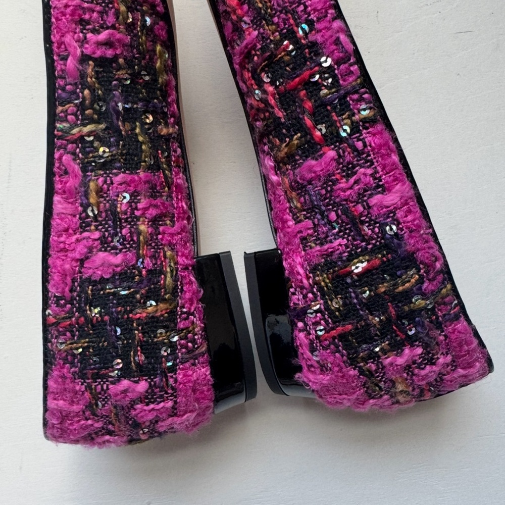 J. Crew Pink and Black Flats - Picture 5 of 16